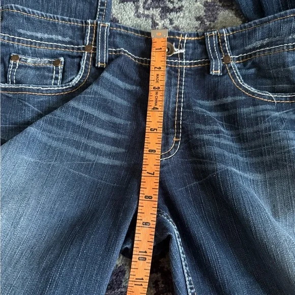 Y2K Biker BKE Denim Medium Rise Wendi Straight Leg Jeans Size 28X31.5 Bikercore - Picture 9 of 9